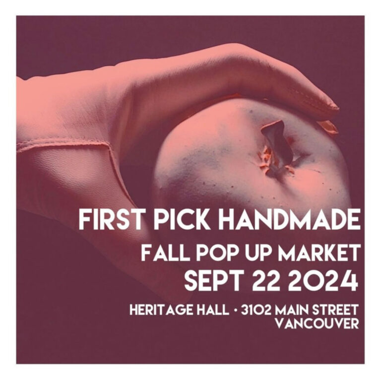 First Pick Handmade Fall 2024 pop up market promotion